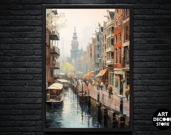 Dutch cities vintage | Artistic Wall Decor | Original Vintage Art | Digital Download | Printable Art