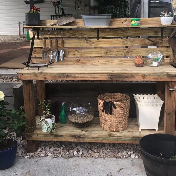 Outdoor Potting Bench Etsy Australia