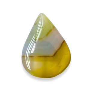 Green Agate (Aqeeq) 100% Natural gemstone High Quality Pendant Size Pear shape Gemstone Carat-45.75 Size-36x27x6MM and(extra gift)