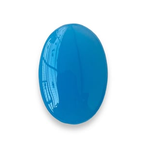 Sky Blue Sulemani Aqeeq (Agate) 100% Natural Gemstone oval  Shape Pendant Size Gemstone Size-29x19x6MM carat-30.60and extra gift