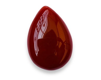 Colgante de ágata roja Sulemani Aqeeq (100 % natural) en forma de pera. Tamaño de la piedra preciosa: 27 x 18 x 7 mm. Quilates: 28,25 y obsequio adicional.
