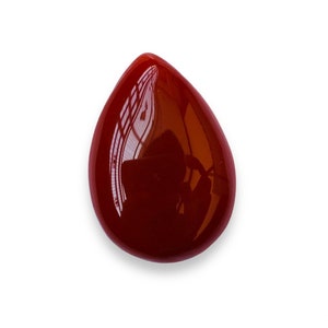 Red Sulemani Aqeeq (Agate) 100% Natural Gemstone pear  Shape Pendant Size Gemstone Size-27x18x7MM carat-28.25 and extra gift