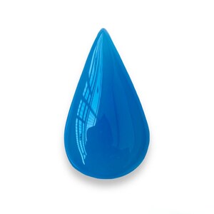 Sky Blue Sulemani Aqeeq (Agate) 100% Natural Gemstone Pear Shape Pendant Size Gemstone Size-37x20x5MM carat-39.65and extra gift