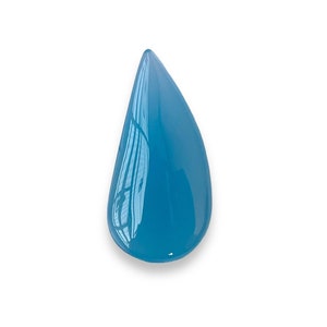 AA++ Sky Blue Sulemani Aqeeq (Agate) 100% Natural Gemstone fancy Pear Shape Pendant Size Gemstone Size-32x15x5MM carat-19.80and extra gift