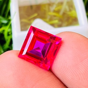 WoW!!! Pink Sapphire High quality Gemstone Ring Size Cushion Shape Gemstone size-10x10x6mm Carat-8.50 (and extra gift)