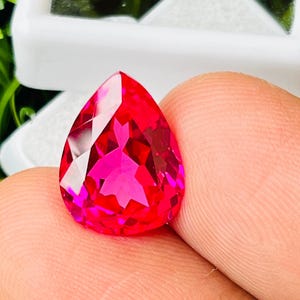 Amazing !!!! Pink Sapphire Pear Shape Ring Size Gemstone High Quality Cut Gemstone Siz-13x10x6MM Carat-7.00 and (extra gift)