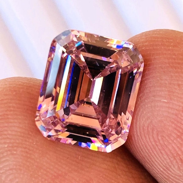 Beau !!!! Taille de bague en diamant rose Belle forme de coussin de pierres précieuses Excellente taille de coupe-12x9x6MM Carat-10,50 (et cadeau supplémentaire)