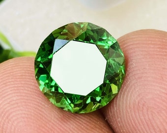 Amazing!!!! Green Sapphire Gemstone High Quality Gemstone  Excellent Cut Round Shape Gemstone Size-10x10x7MM Carat-7.85 And(extra gift)