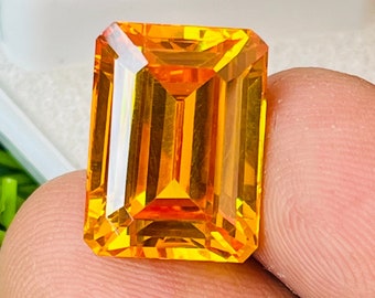 Beautiful!!!! Yellow Sapphire High Quality Beautiful Gemstone ring Size Gemstone Size-16x11x8MM carat-24.55(and extra gift)