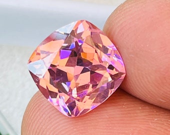 Beautiful!!! Pink Sapphire High Quality Excellent Cut Cushion shape size-10x10x7MM Carat-12.00and(extra gift with free shipping !!!!!!!