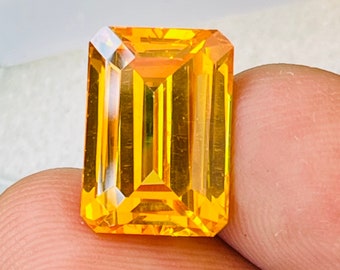 Beautiful!!!! Yellow Sapphire High Quality Beautiful Gemstone ring Size Gemstone Size-14x10x6MM carat-16.40 (and extra gift)