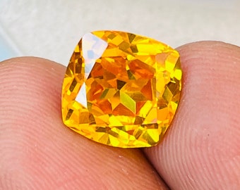 Beautiful!!!! Yellow Sapphire High Quality Beautiful Gemstone ring Size Gemstone Size-9x9x5MM carat-6.70(and extra gift)