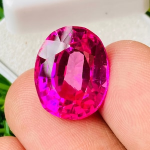Nova chegada!!!! Pedra preciosa de diamante rosa com topo alto AA+++ formato oval Excelente pedra preciosa de diamante Tamanho-16x12x8MM Quilate-16,00 (e presente extra)