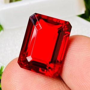 Beautiful!!! Red Sapphire High quality Gemstone cushion  shape size gemstone 15x11x9MM Cts-12.85 and (extra gift)