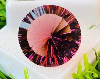 Princess Plus+!!! Pink Sapphire High Quality Brilliant Helix Cut  Gemstone Round Shape Size-18x18x10mmcarat-16.45-- AND EXTRA GIFT!!!