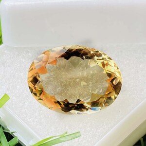100% Natural Golden Sapphire Gemstone High Top A++ Quality Gemstone Oval Shape Size-16x12x7MM carat-7.70 (and extra gift)