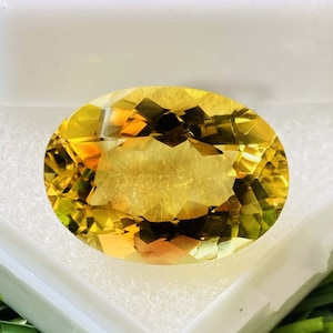 AAA+++ Yellow Topaz Beautiful Gemstone High Quality Oval Shape Oval Cut Gemstone Size-18x13x9mm carat-11.75 (and extra gift)
