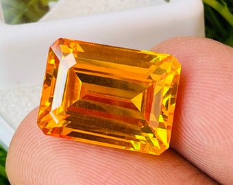 AAA+++!!!! Yellow Sapphire High Quality Beautiful Gemstone ring Size Gemstone Size-16x12x8MM carat-26.85(and extra gift)