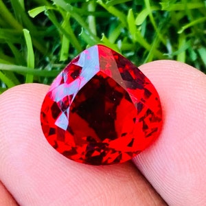 Fancy Heart!! Red Sapphire High quality  Excellent Cut Gemstone Heart shape  gemstone size-14x14x9MM carat-11.25 and (extra gift)