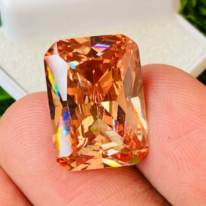 Beautiful Champagne!!!! Color Sapphire Gemstone Cushion Shape Size-18x17x7MM cts-26.30 Excellent Beautiful Gemstone (And Extra Gift)
