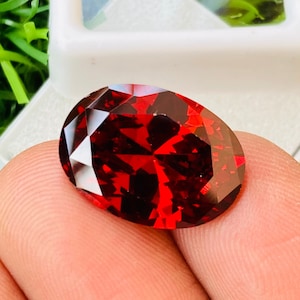 Gorgeous!!! Red Sapphire High quality Gemstone oval shape ring size gemstone size-18x13x7MM carat-14.20 and (extra gift)