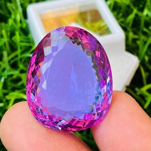 Beautiful!! Purple  Sapphire High Quality Brilliant Cut Top A++ Sapphire Gemstone Fancy Shape Size-28x13x15MM Carat-65.00 and extra gift
