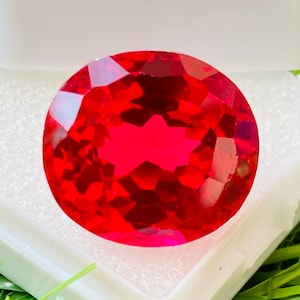 Gorgeous!!! Red Sapphire High quality Gemstone oval shape ring size gemstone size-17x15x10MM carat-23.35 and (extra gift)