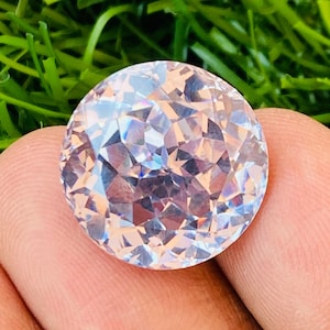 Brilliant!!!!! White Sapphire High Quality Brilliant Cut Top A++ Sapphire Gemstone round Shape Size17x17x11 carat-40.55 (and extra gift)