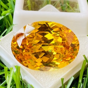Beautiful!!!!! Yellow Topaz Beautiful High Quality Gemstone Oval Shape Pendant Size Gemstone Size-23x17x11MM carat-62.25 and (extra gift)