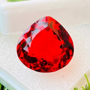 Fancy Heart!! Red Sapphire High quality  Excellent Cut Gemstone Heart shape  gemstone size-14x14x9MM carat-11.25 and (extra gift)