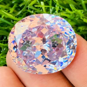 Brilliant!!!!! White Sapphire High Quality Brilliant Cut Top A++ Sapphire Gemstone oval Shape Size24x21x12 carat-84.10 (and extra gift)