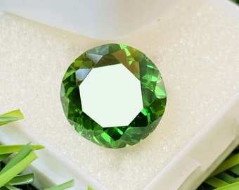 Amazing!!!! Green Sapphire Gemstone High Quality Gemstone  Excellent Cut Round Shape Gemstone Size-10x10x7MM Carat-9.75 And(extra gift)