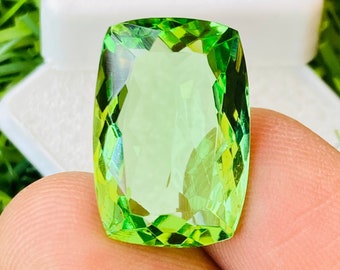 Amazing!!!!!! Green Sapphire Gemstone Excellent Cut AA+++ Gemstone Size-19x13x8MM Carat-14.30 with free shipping! And Extra gift