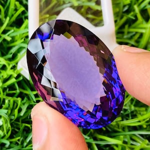 New Arrival!!! Purple Sapphire High Quality Pendant Size Gemstone Excellent Cut Oval Shape Gemstone 31x21x16MM Cts-65.75 And (Extra gift)-