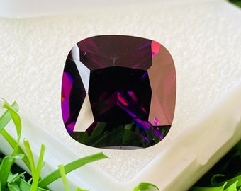Dark!!! Purple  Sapphire High Quality Brilliant Cut Top A++ Sapphire Gemstone Cushion Shape Size-12x12x6mmcarat-12.80 (and extra gift)