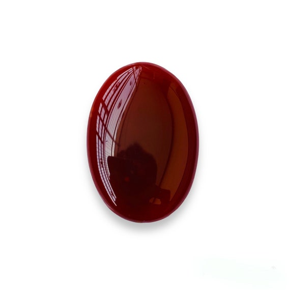 Red Sulemani Aqeeq (Agate) 100% Natural Gemstone oval  Shape Pendant Size Gemstone Size-37x26x7MM carat-65.70 and extra gift