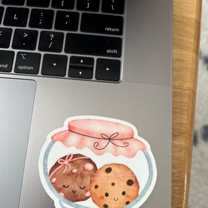 Stickers en vinyle laminé mat mignon pot à biscuits | famille de cookies | cadeau pour les meilleures soeurs, amies de la famille | biscuits aux pépites de chocolat