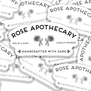 Sticker Schitt's Creek Rose d'apothicaire|David Rose|Stickers en vinyle laminé imperméables pour bouteille d'eau, ordinateur portable|Sticker pour coque de téléphone