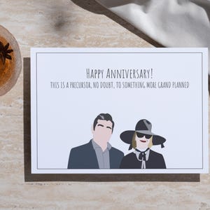 Cartão de felicitações de feliz aniversário inspirado em Schitts Creek | Aniversário de Johnny e Rose Moira Rose | Cartão de felicitações para impressão | Download digital