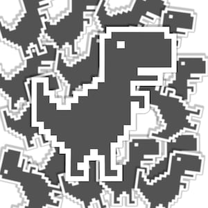 ウェブブラウザ T-rex ステッカー | 404 Dino ゲーム ステッカー | ラミネート加工ビニール ステッカー | プログラマー向け技術ギフト | イベント 戦利品バッグ詰め物