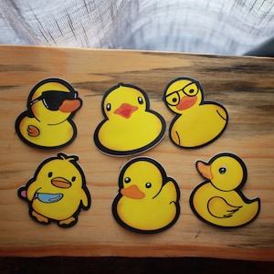 Rubber Ducky Ducks Waterproof Laminated Vinyl Stickers for Water bottle, laptop, helmet and more