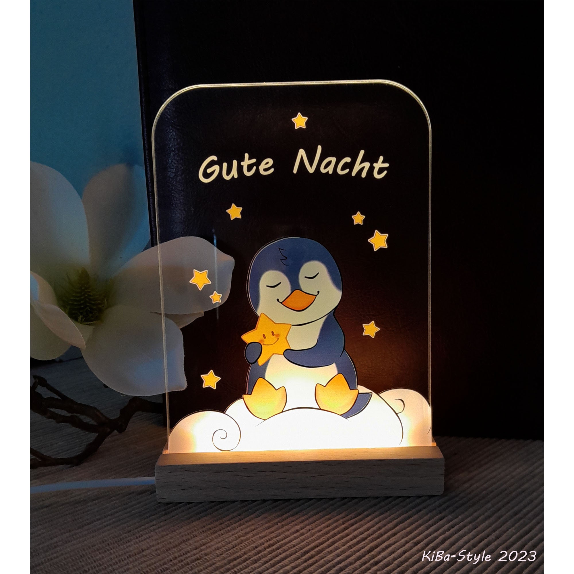 Nachtlicht Pinguin, Gute Nacht, LED, Geburtstag, Geschenk, Kinder -   Österreich