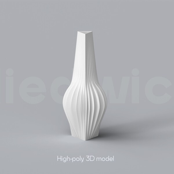 Flower Vase Stl Model Etsy