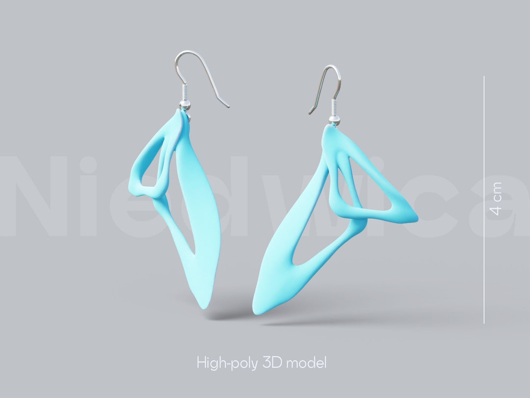 Abstract 3D Printed Earrings: Modern Jewelry Design (STL File