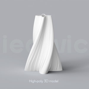 3D Printed Facet Star Vase STL File: Modern Decor Planter (Digital Download)