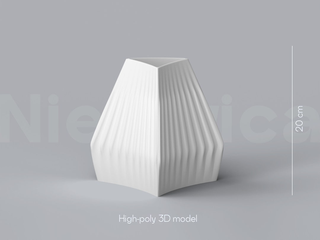 Facet Ripple Vase STL - Elegant 3D Printable Design With Soft Geometry ...