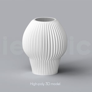 Artisan Vase STL - Geometric Faceted 3D Printable Design