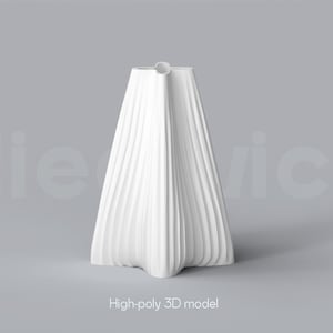 Facet Star Vase STL File: 3D Printable Flower Pot (Digital Download)