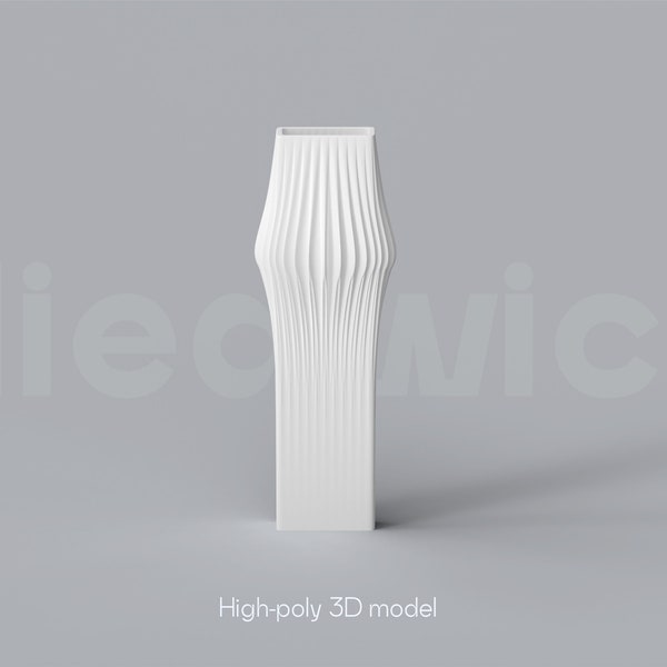 Flower Vase 3D Printing STL file Niedwica E_3 Home decor gift