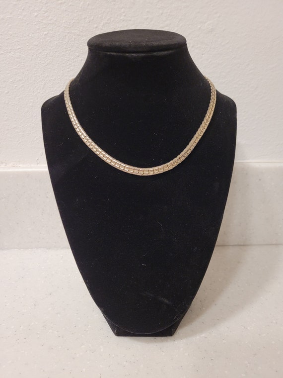 Vintage Silver Snake Chain Necklace